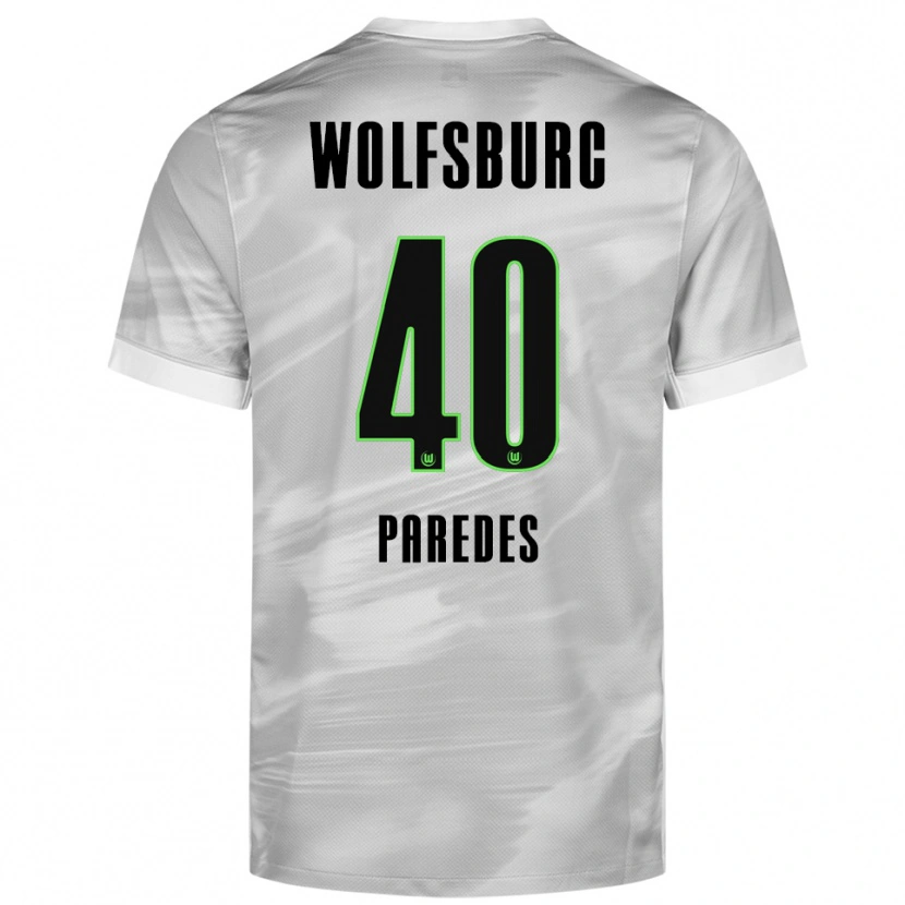 Danxen Dzieci Kevin Paredes #40 Szary Biały Wyjazdowa Koszulka 2025/26 Koszulki Klubowe