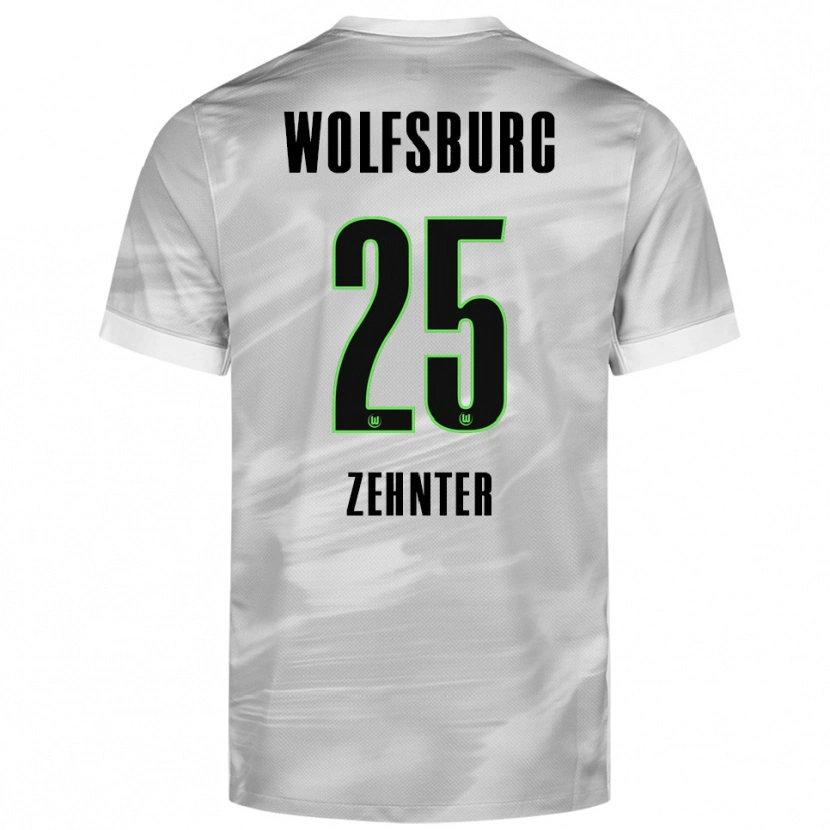 Danxen Dzieci Aaron Zehnter #25 Szary Biały Wyjazdowa Koszulka 2025/26 Koszulki Klubowe