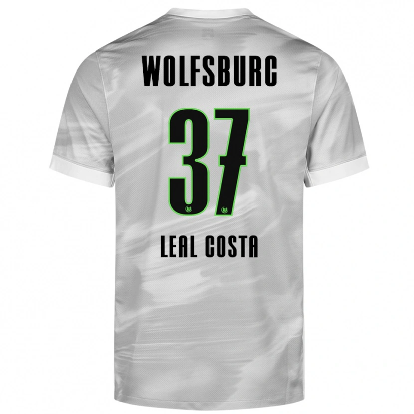Danxen Dzieci David Leal Costa #37 Szary Biały Wyjazdowa Koszulka 2025/26 Koszulki Klubowe