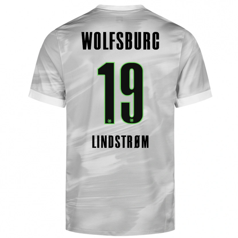 Danxen Dzieci Jesper Lindstrøm #19 Szary Biały Wyjazdowa Koszulka 2025/26 Koszulki Klubowe