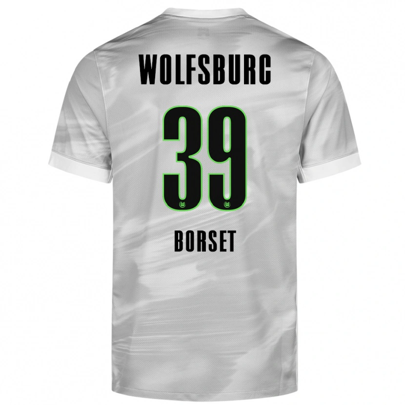 Danxen Dzieci Anders Rønne Børset #39 Szary Biały Wyjazdowa Koszulka 2025/26 Koszulki Klubowe