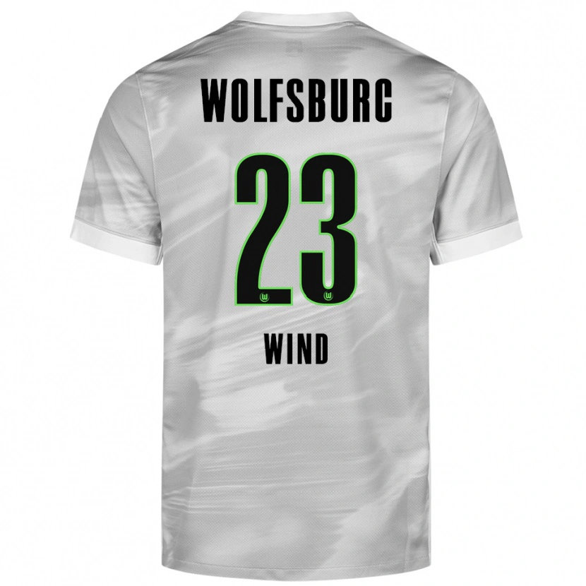 Danxen Dzieci Jonas Wind #23 Szary Biały Wyjazdowa Koszulka 2025/26 Koszulki Klubowe