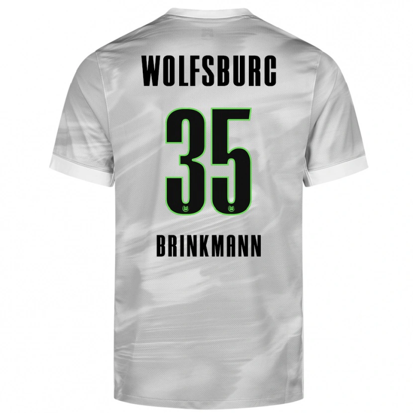 Danxen Dzieci Karla Brinkmann #35 Szary Biały Wyjazdowa Koszulka 2025/26 Koszulki Klubowe