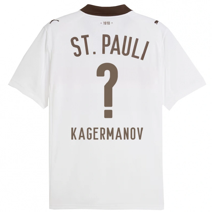 Danxen Dzieci Muslim Kagermanov #0 Biały Czerwony Wyjazdowa Koszulka 2025/26 Koszulki Klubowe