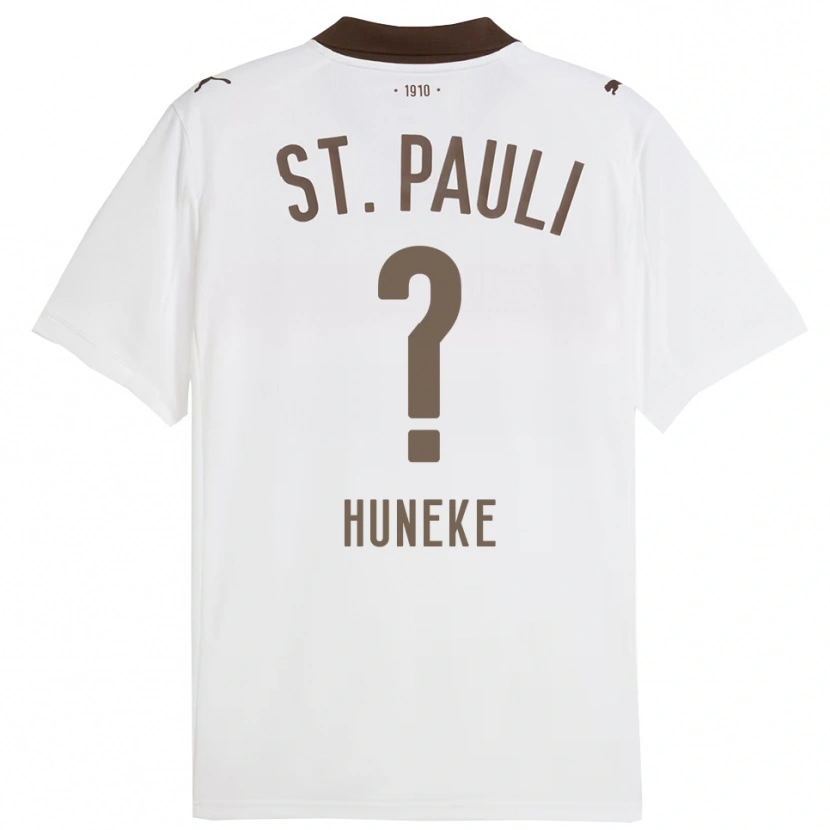 Danxen Dzieci Marvin Huneke #0 Biały Czerwony Wyjazdowa Koszulka 2025/26 Koszulki Klubowe