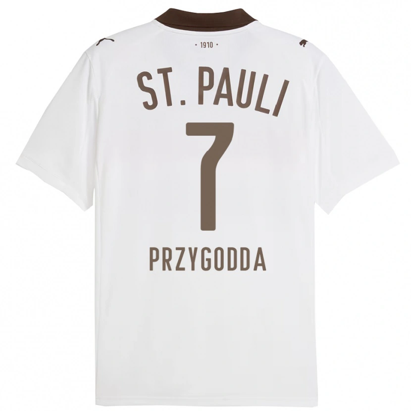 Danxen Dzieci Claudio Fabrizio Gonzalez Przygodda #7 Biały Czerwony Wyjazdowa Koszulka 2025/26 Koszulki Klubowe