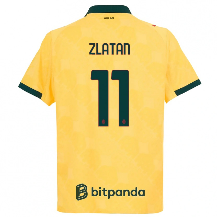 Danxen Dzieci Zlatan Ibrahimovic #11 Żółty Czarny Trzeci Komplet Koszulka 2025/26 Koszulki Klubowe
