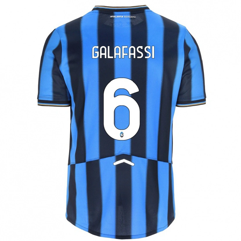 Danxen Męski Filippo Galafassi #6 Błękitny Czarny Domowa Koszulka 2025/26 Koszulki Klubowe