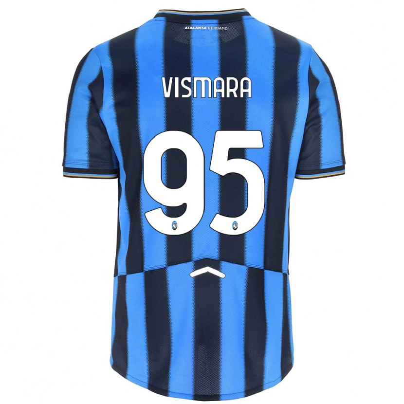 Danxen Męski Paolo Vismara #95 Błękitny Czarny Domowa Koszulka 2025/26 Koszulki Klubowe