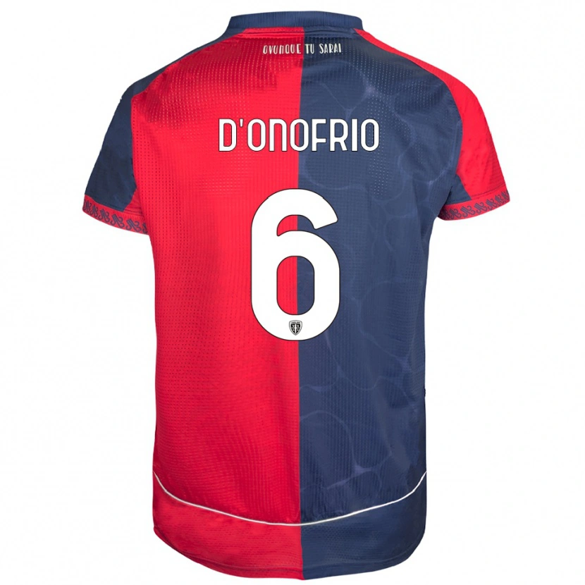 Danxen Męski Vincenzo D'onofrio #6 Czerwony Granatowy Domowa Koszulka 2025/26 Koszulki Klubowe