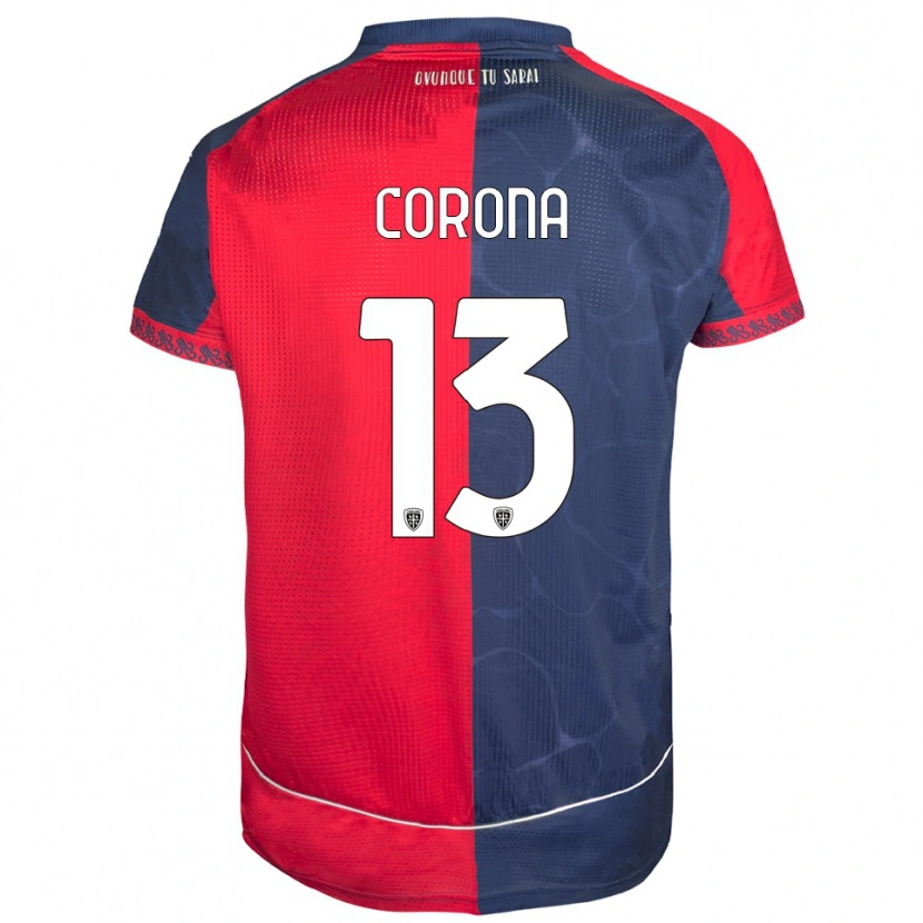 Danxen Męski Claudio Corona #13 Czerwony Granatowy Domowa Koszulka 2025/26 Koszulki Klubowe