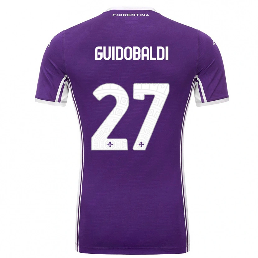 Danxen Męski Filippo Guidobaldi #27 Fioletowy Biały Domowa Koszulka 2025/26 Koszulki Klubowe