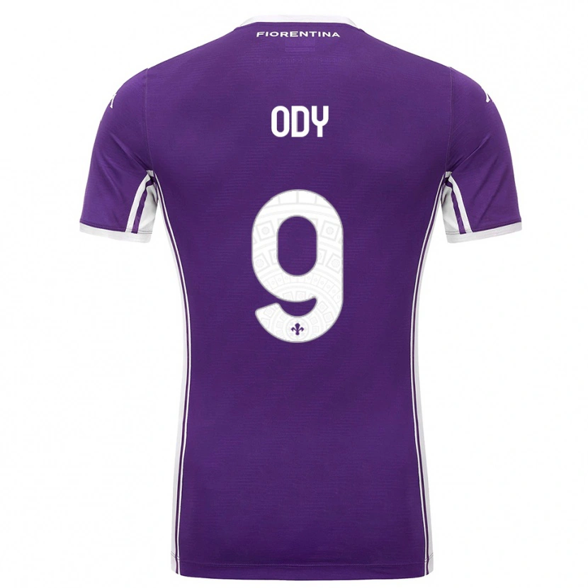 Danxen Męski Edwin Ody #9 Fioletowy Biały Domowa Koszulka 2025/26 Koszulki Klubowe