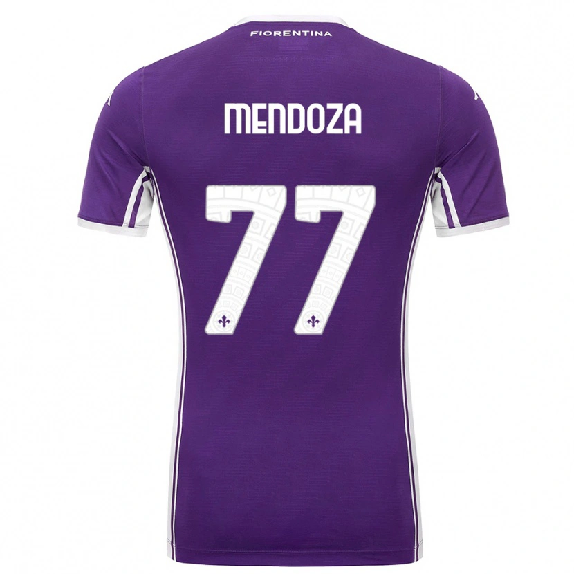 Danxen Męski William Mendoza #77 Fioletowy Biały Domowa Koszulka 2025/26 Koszulki Klubowe