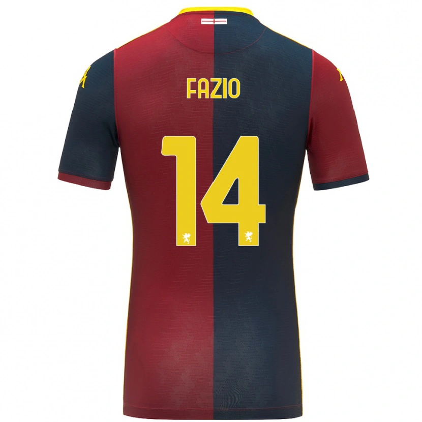 Danxen Męski Tommaso Fazio #14 Czerwony Królewski Niebieski Domowa Koszulka 2025/26 Koszulki Klubowe