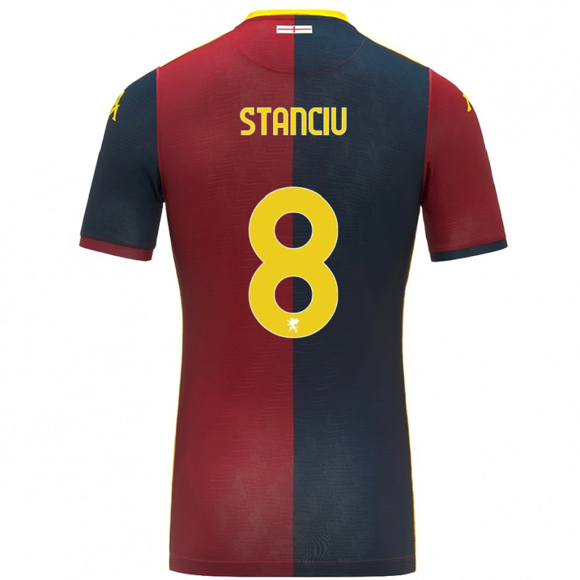 Danxen Męski Nicolae Stanciu #8 Czerwony Królewski Niebieski Domowa Koszulka 2025/26 Koszulki Klubowe
