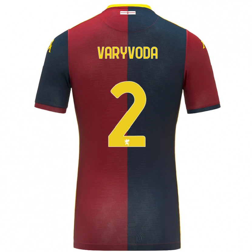 Danxen Męski Dmytro Varyvoda #2 Czerwony Królewski Niebieski Domowa Koszulka 2025/26 Koszulki Klubowe