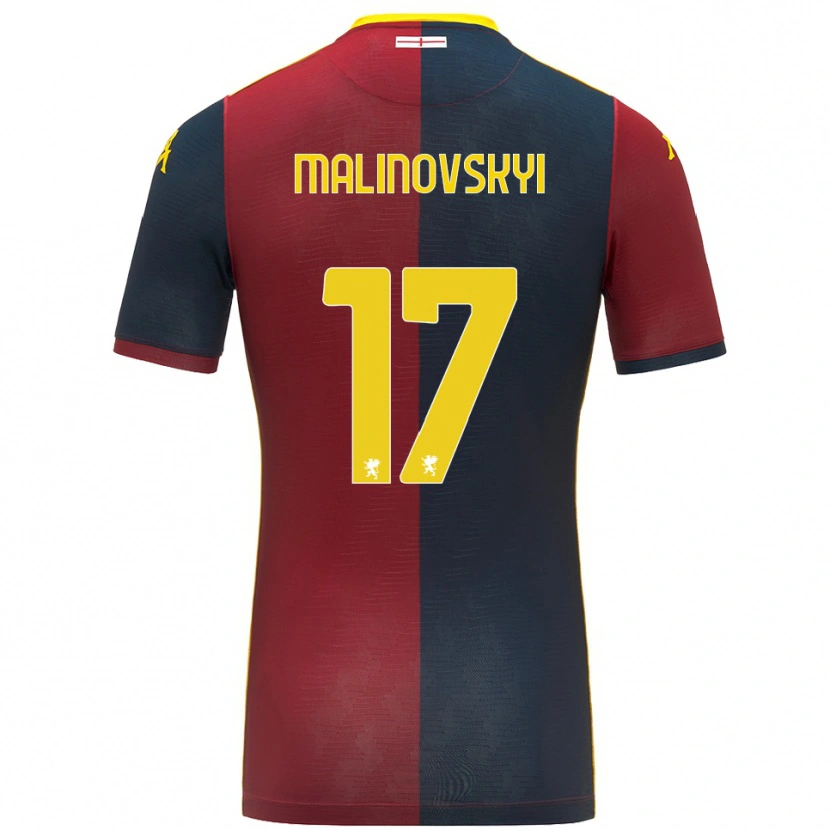 Danxen Męski Ruslan Malinovskyi #17 Czerwony Królewski Niebieski Domowa Koszulka 2025/26 Koszulki Klubowe