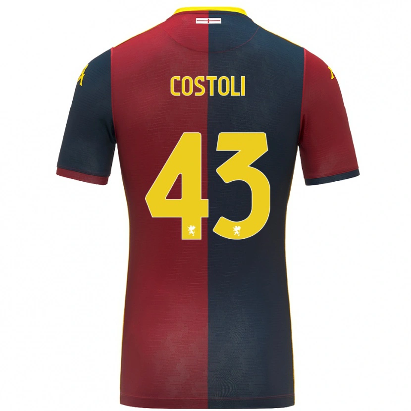 Danxen Męski Lorenzo Costoli #43 Czerwony Królewski Niebieski Domowa Koszulka 2025/26 Koszulki Klubowe