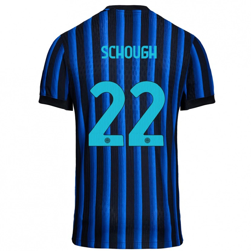 Danxen Męski Olivia Schough #22 Czarny Niebieski Domowa Koszulka 2025/26 Koszulki Klubowe