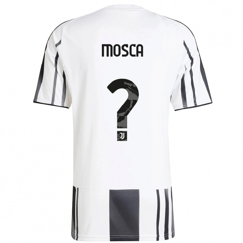 Danxen Męski Guglielmo Mosca #0 Biały Czarny Domowa Koszulka 2025/26 Koszulki Klubowe