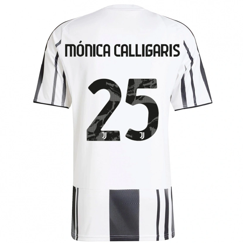 Danxen Męski Viola Mónica Calligaris #25 Biały Czarny Domowa Koszulka 2025/26 Koszulki Klubowe