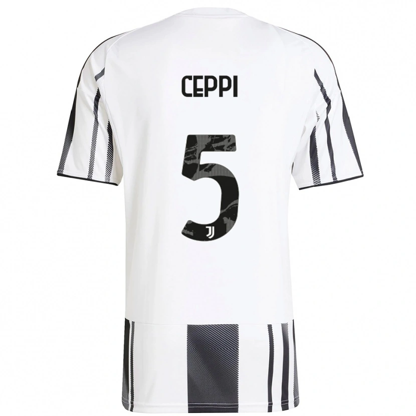 Danxen Męski Paolo Ceppi #5 Biały Czarny Domowa Koszulka 2025/26 Koszulki Klubowe