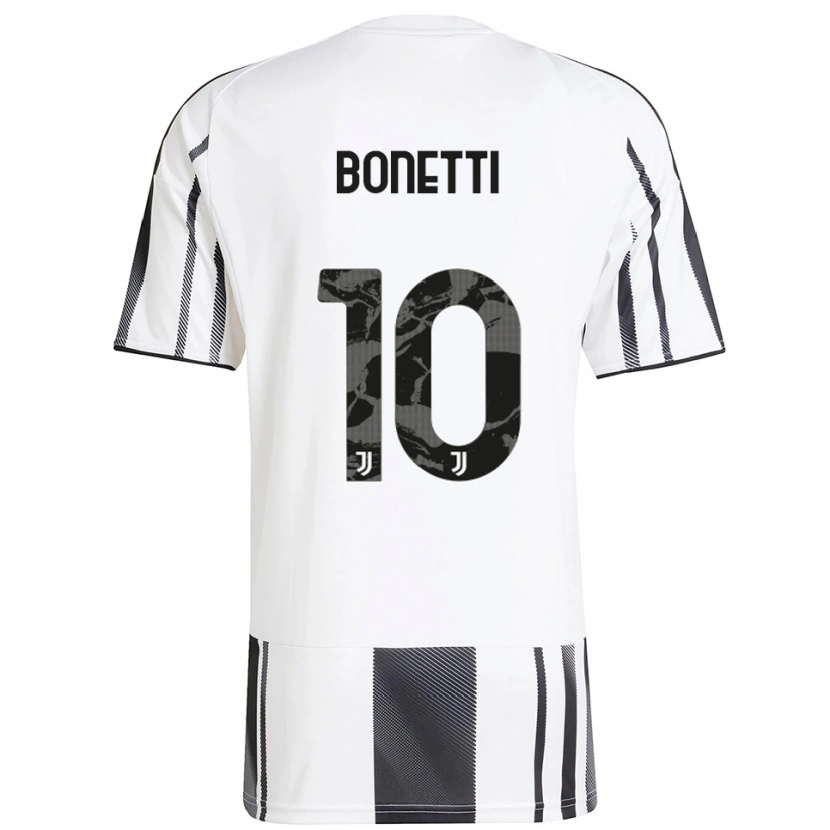 Danxen Męski Andrea Bonetti #10 Biały Czarny Domowa Koszulka 2025/26 Koszulki Klubowe