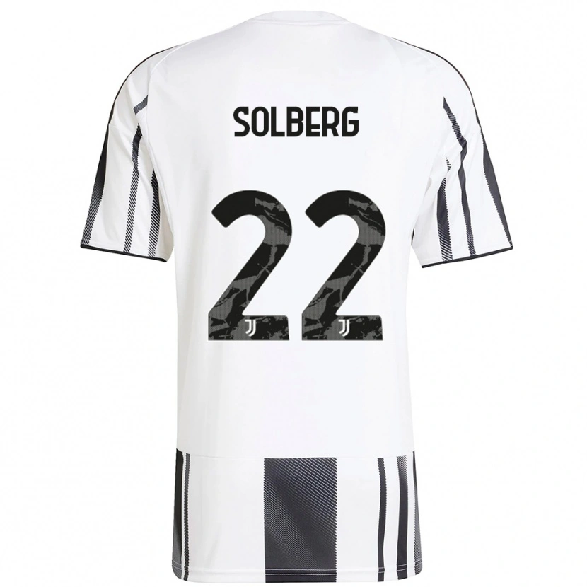 Danxen Męski Elias Solberg #22 Biały Czarny Domowa Koszulka 2025/26 Koszulki Klubowe