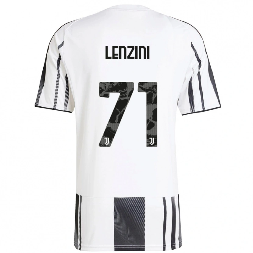 Danxen Męski Martina Lenzini #71 Biały Czarny Domowa Koszulka 2025/26 Koszulki Klubowe