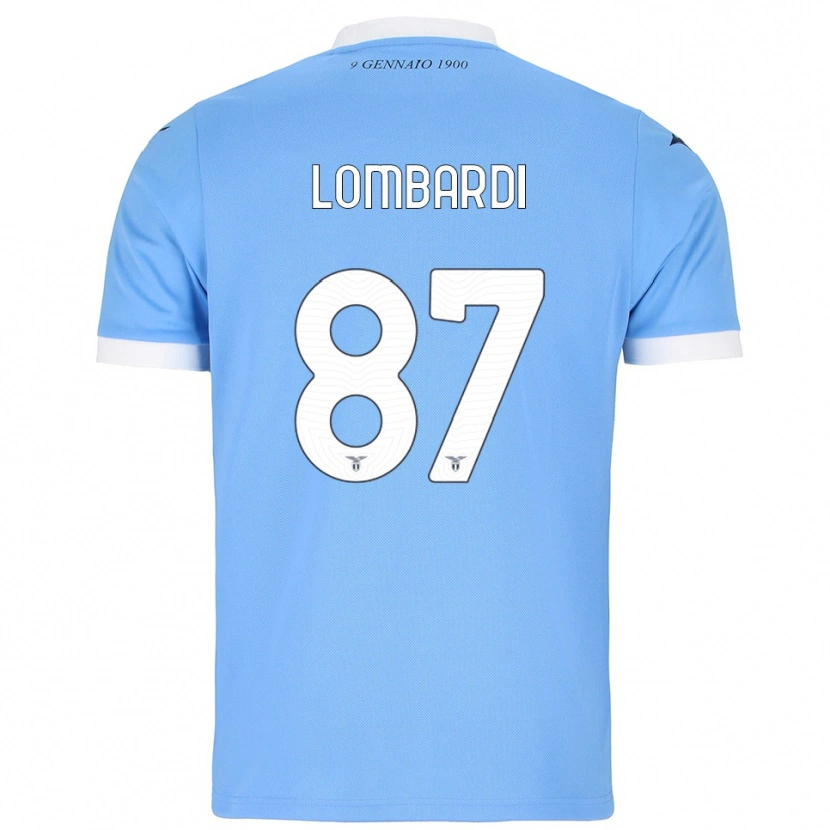 Danxen Męski Cristiano Lombardi #87 Błękitny Biały Domowa Koszulka 2025/26 Koszulki Klubowe