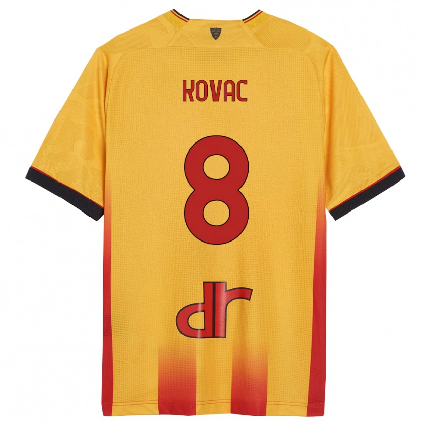 Danxen Męski Niko Kovač #8 Żółty Pomarańczowy Domowa Koszulka 2025/26 Koszulki Klubowe