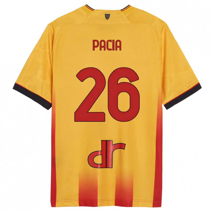 Danxen Męski Fabiano Pacia #26 Żółty Pomarańczowy Domowa Koszulka 2025/26 Koszulki Klubowe