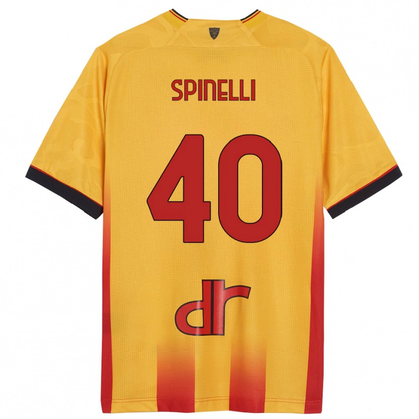 Danxen Męski Nicolò Spinelli #40 Żółty Pomarańczowy Domowa Koszulka 2025/26 Koszulki Klubowe