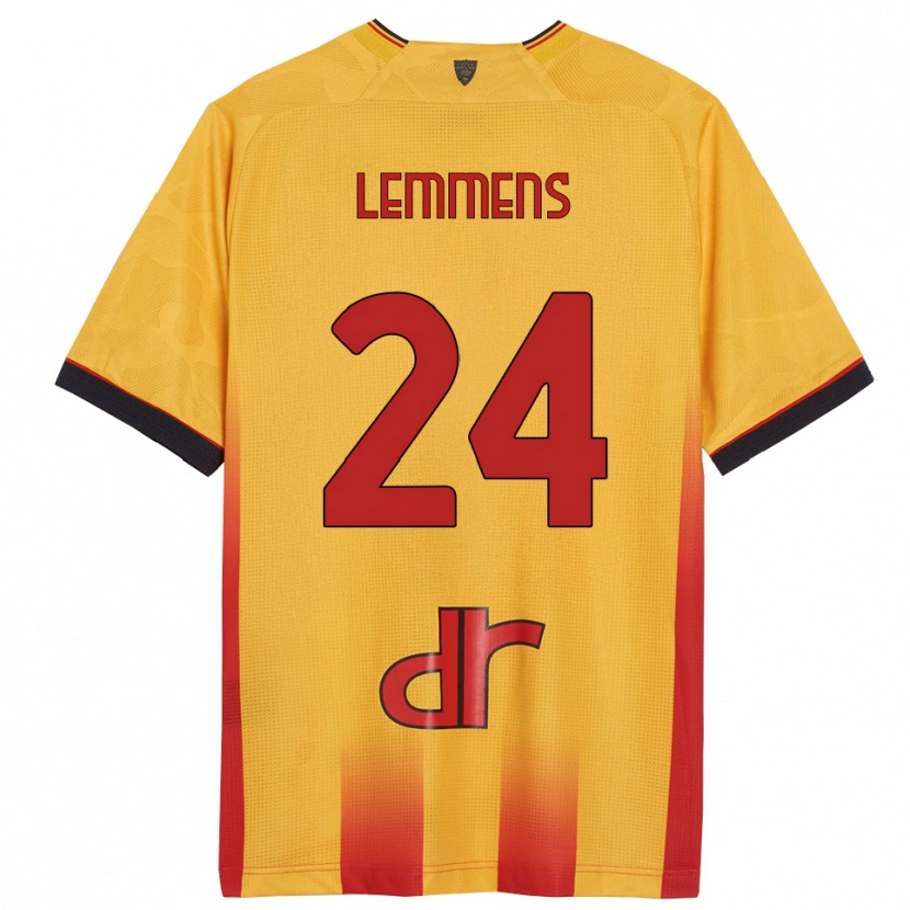 Danxen Męski Mats Lemmens #24 Żółty Pomarańczowy Domowa Koszulka 2025/26 Koszulki Klubowe