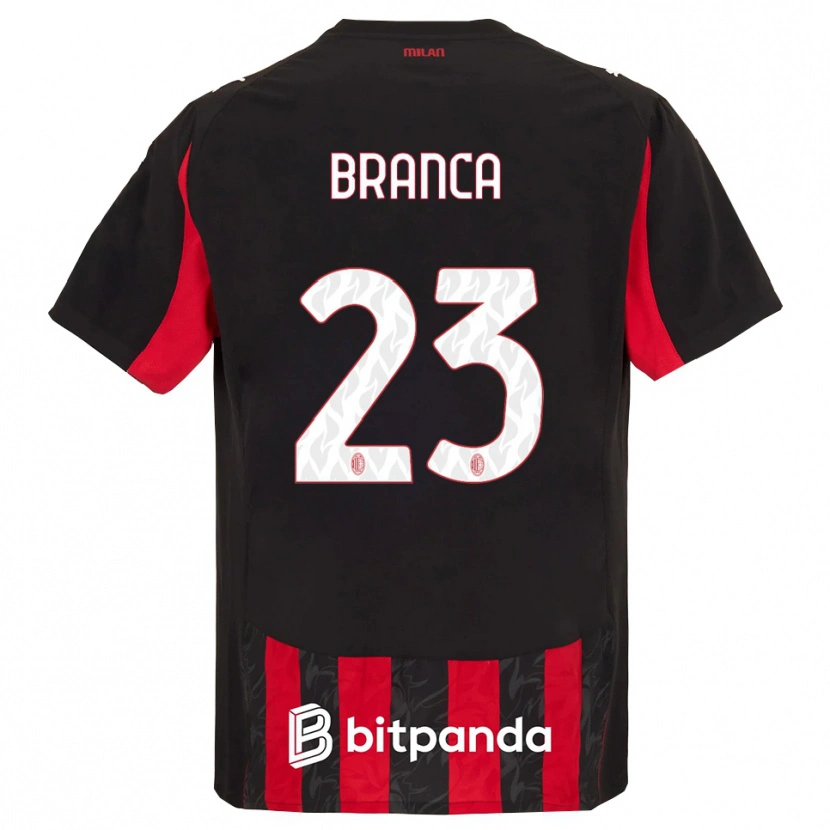 Danxen Męski Simone Branca #23 Czerwony Czarny Domowa Koszulka 2025/26 Koszulki Klubowe