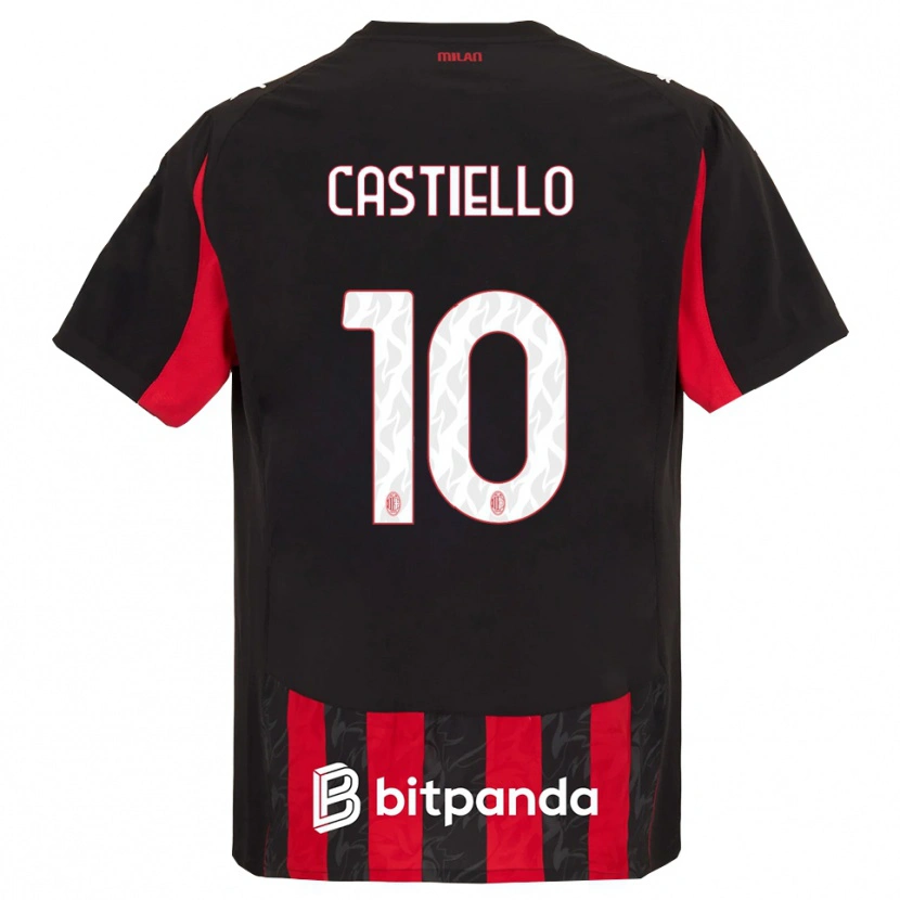 Danxen Męski Alex Castiello #10 Czerwony Czarny Domowa Koszulka 2025/26 Koszulki Klubowe