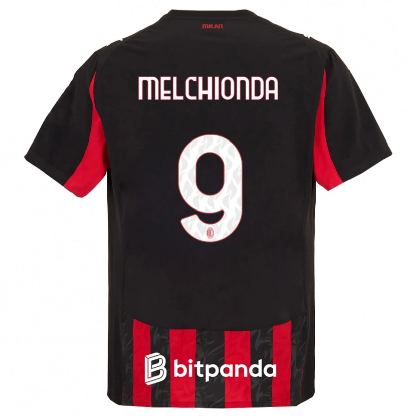 Danxen Męski Marco Melchionda #9 Czerwony Czarny Domowa Koszulka 2025/26 Koszulki Klubowe
