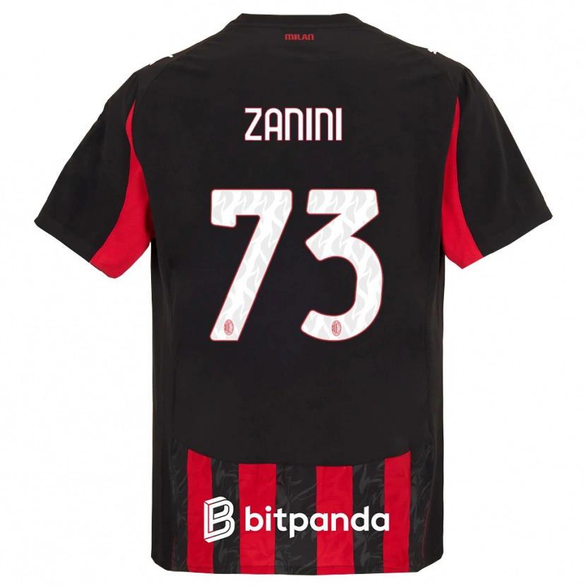 Danxen Męski Paola Zanini #73 Czerwony Czarny Domowa Koszulka 2025/26 Koszulki Klubowe