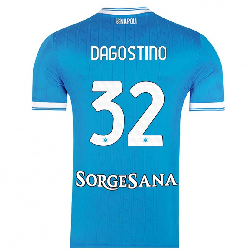 Danxen Męski Giuseppe Dagostino #32 Błękitny Biały Domowa Koszulka 2025/26 Koszulki Klubowe