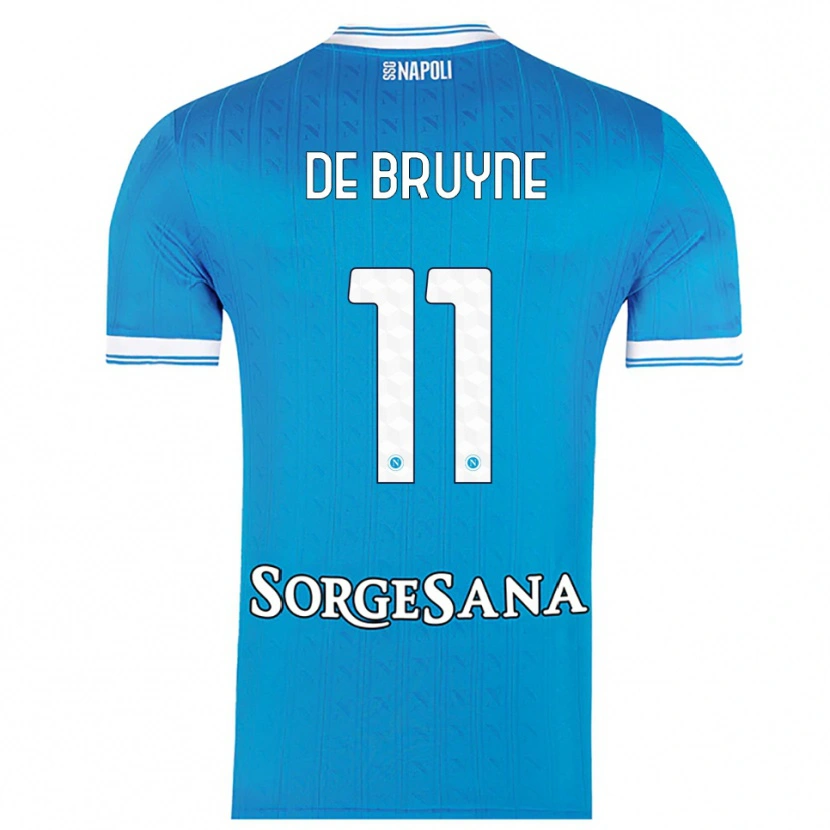 Danxen Męski Kevin De Bruyne #11 Błękitny Biały Domowa Koszulka 2025/26 Koszulki Klubowe