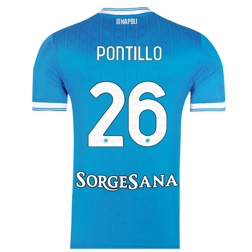 Danxen Męski Pasquale Pontillo #26 Błękitny Biały Domowa Koszulka 2025/26 Koszulki Klubowe