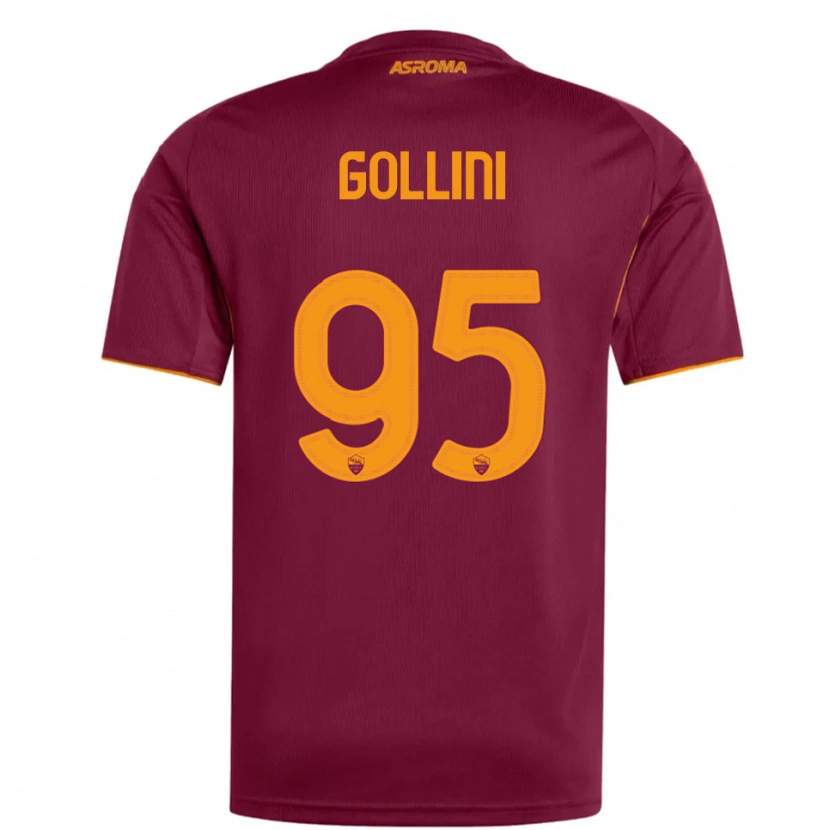Danxen Męski Pierluigi Gollini #95 Burgundowy Pomarańczowy Domowa Koszulka 2025/26 Koszulki Klubowe