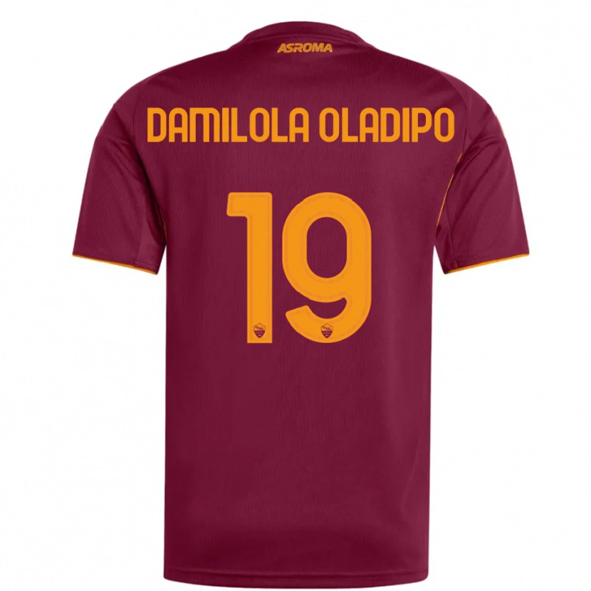 Danxen Męski Shukurat Damilola Oladipo #19 Burgundowy Pomarańczowy Domowa Koszulka 2025/26 Koszulki Klubowe