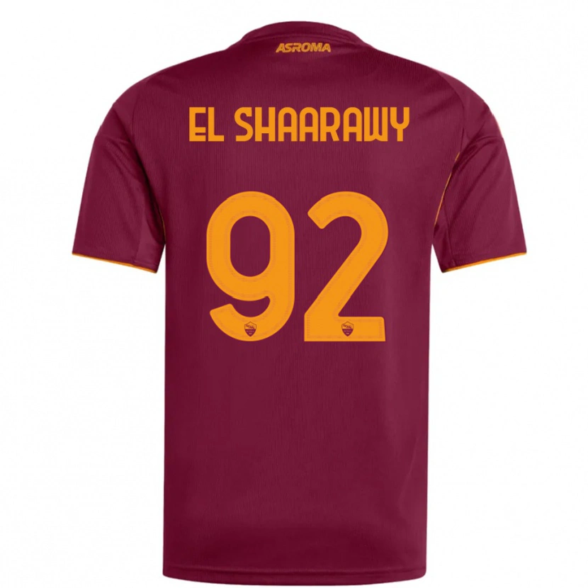 Danxen Męski Stephan El Shaarawy #92 Burgundowy Pomarańczowy Domowa Koszulka 2025/26 Koszulki Klubowe