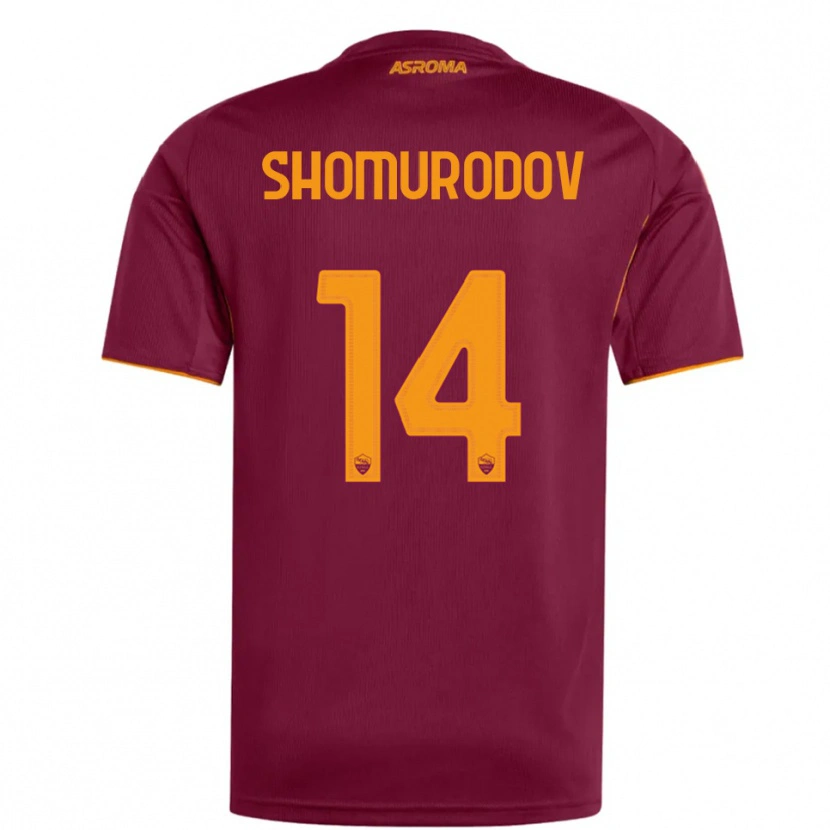 Danxen Męski Eldor Shomurodov #14 Burgundowy Pomarańczowy Domowa Koszulka 2025/26 Koszulki Klubowe