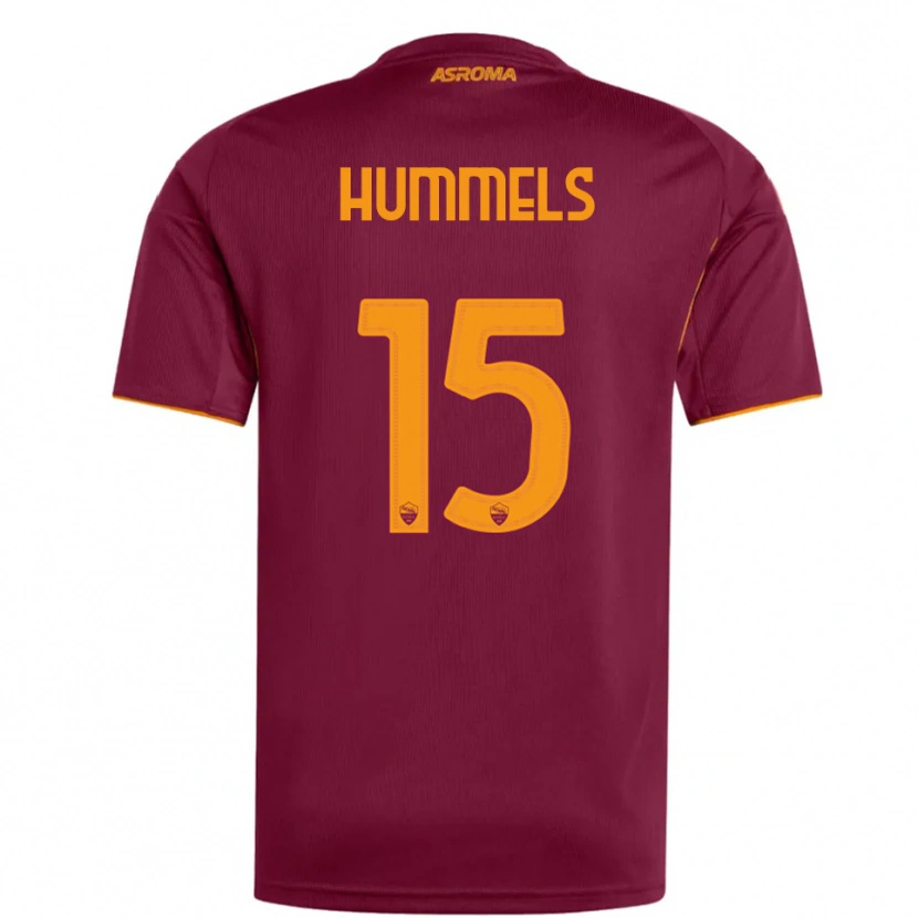 Danxen Męski Mats Hummels #15 Burgundowy Pomarańczowy Domowa Koszulka 2025/26 Koszulki Klubowe