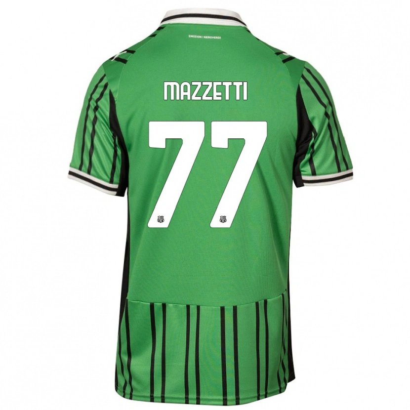 Danxen Męski Riccardo Mazzetti #77 Zielony Czarny Domowa Koszulka 2025/26 Koszulki Klubowe