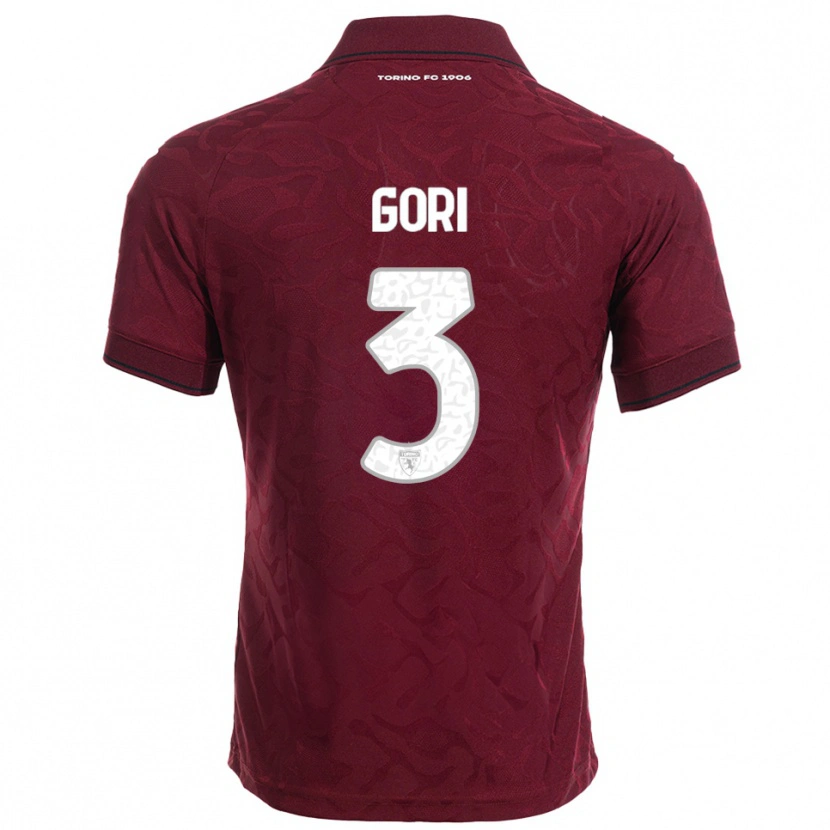Danxen Męski Gabriele Gori #3 Burgundowy Biały Domowa Koszulka 2025/26 Koszulki Klubowe