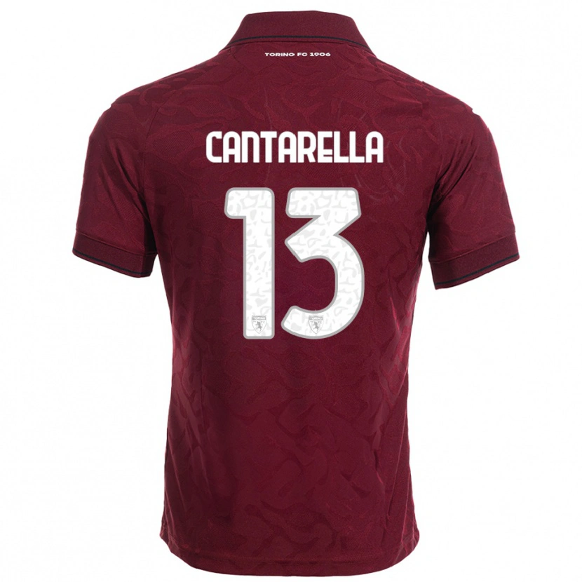 Danxen Męski Luca Cantarella #13 Burgundowy Biały Domowa Koszulka 2025/26 Koszulki Klubowe